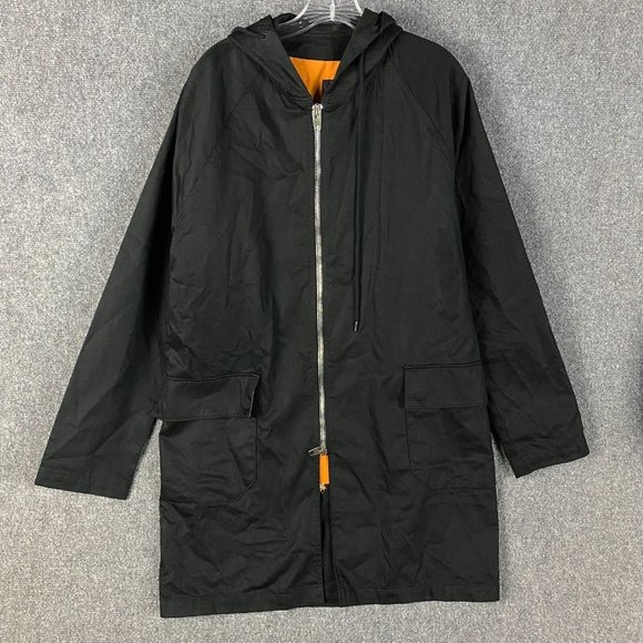 En Noir Jacket Men's Medium Long NWT Hooded 100% Cotton Embroidered M - Picture 1 of 10